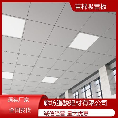 鑫鹏骏 吊顶岩棉吸音板 尺寸多样 稳定性好 支持定制
