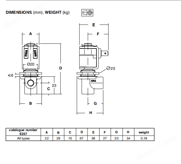 ASCO先導電磁閥257系列E257A002USD2