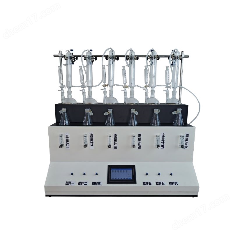 4位充氮蒸餾儀CNSO2-400內(nèi)置制冷SO2蒸餾器