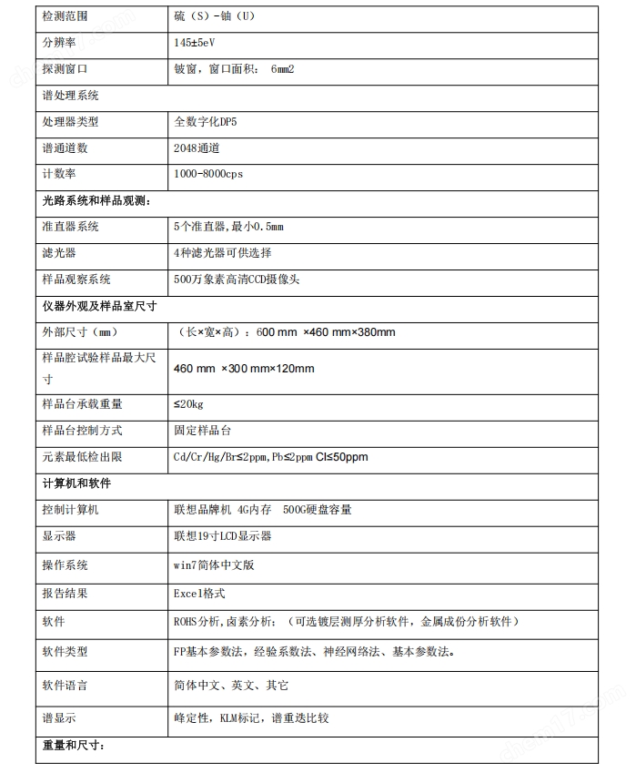 AG-550 艾格斯威X射線熒光光譜儀