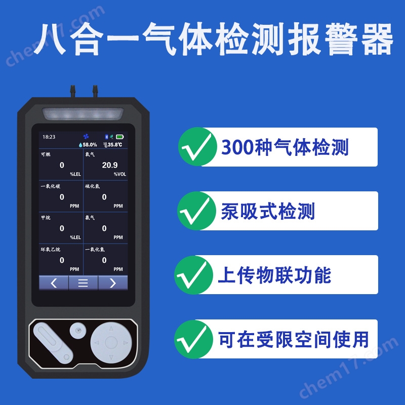 中安探測(cè)S319八合一受限有限空間多功能便攜泵吸式氣體檢測(cè)儀