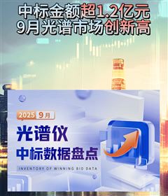 9月光譜儀中標金額超1.2億元 數據再創新高