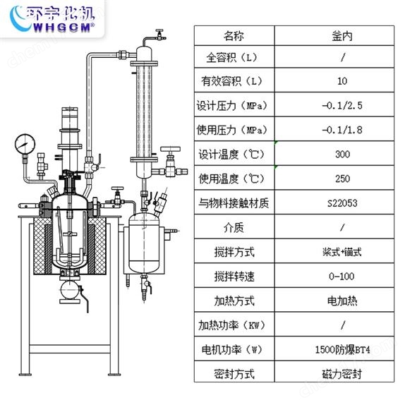 高溫防爆不銹鋼實驗釜